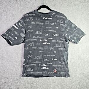 Jordan Flight Club Tee Gray S All Over Print Jumpman Official Member